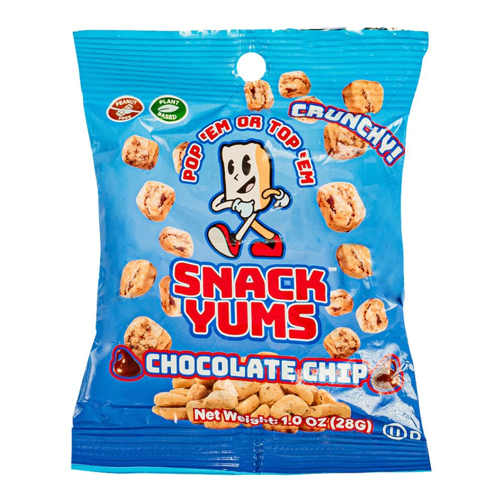 Snack Yums Chocolate Chip, biscotti con gocce di cioccolato da 28g
