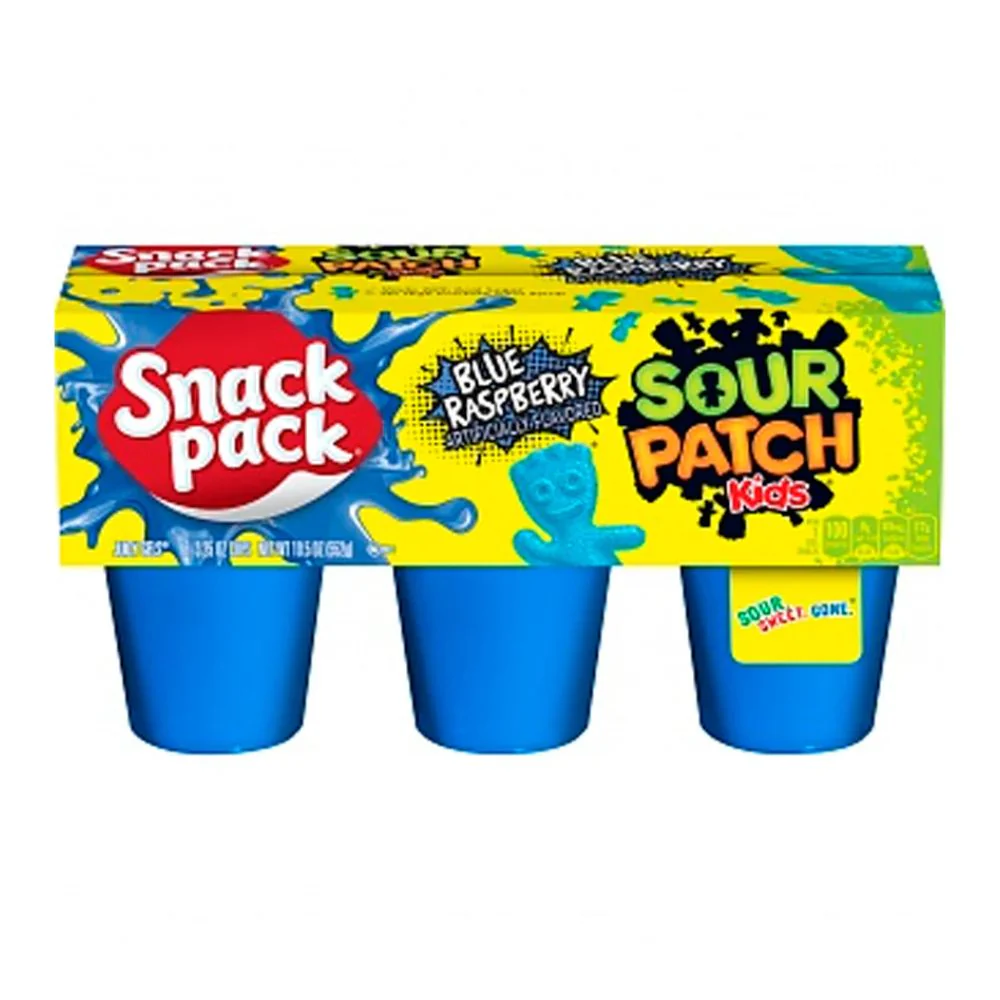 Sour Patch Blue Raspberry, tris di gelatine al gusto di mirtillo da 552g