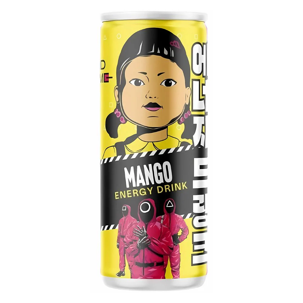 Squid Game Mango Energy Drink, bevanda energetica al gusto di mango da 250ml