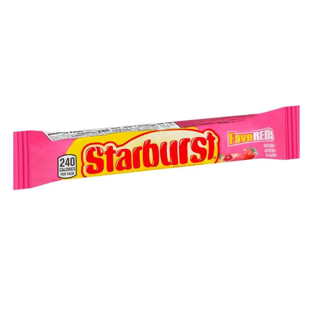 Starburst Fave Reds, caramelle gommose all'anguria, fragola e ciliegia da 58.7g