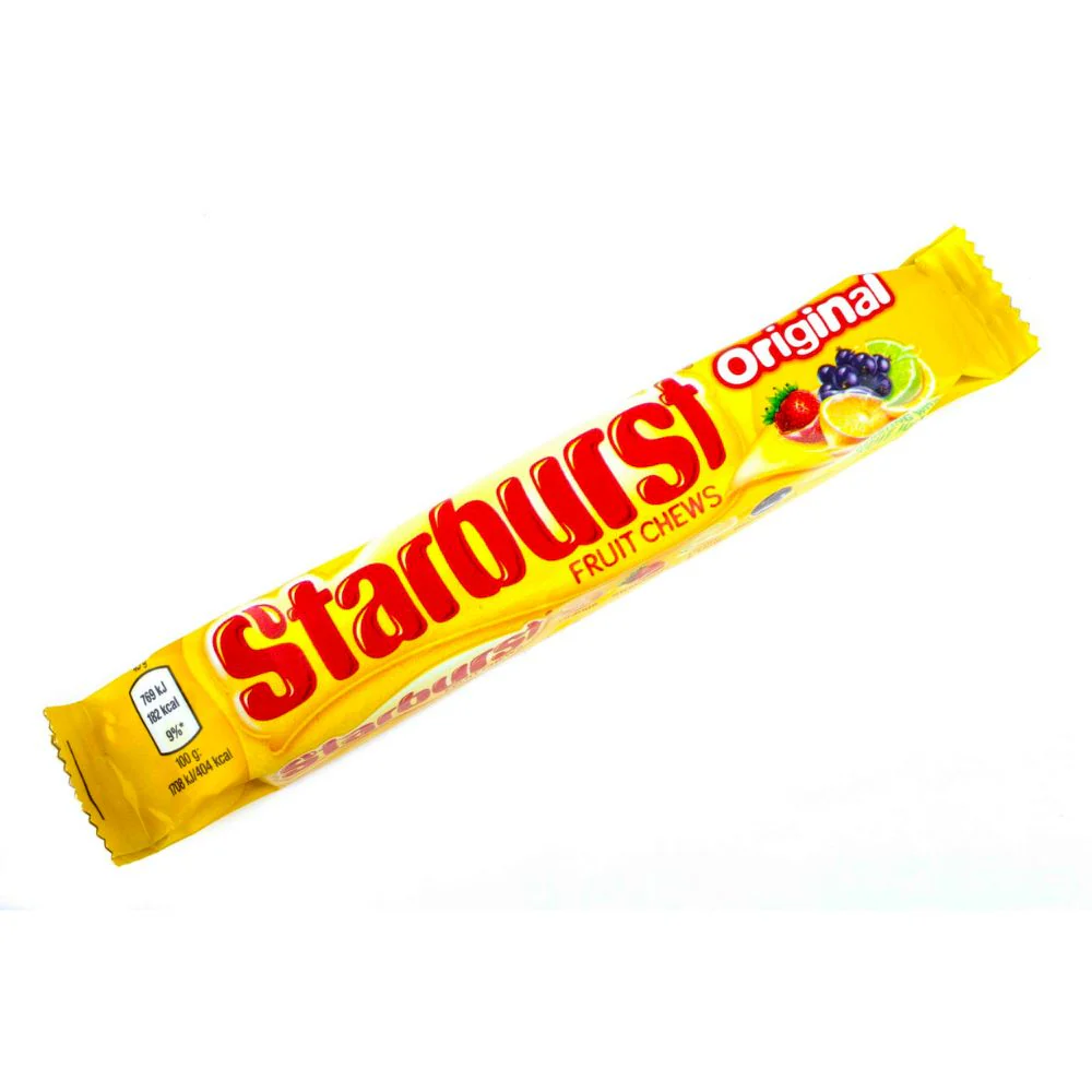 Starburst Original Bursting with fruit juice, caramelle alla frutta da 45g