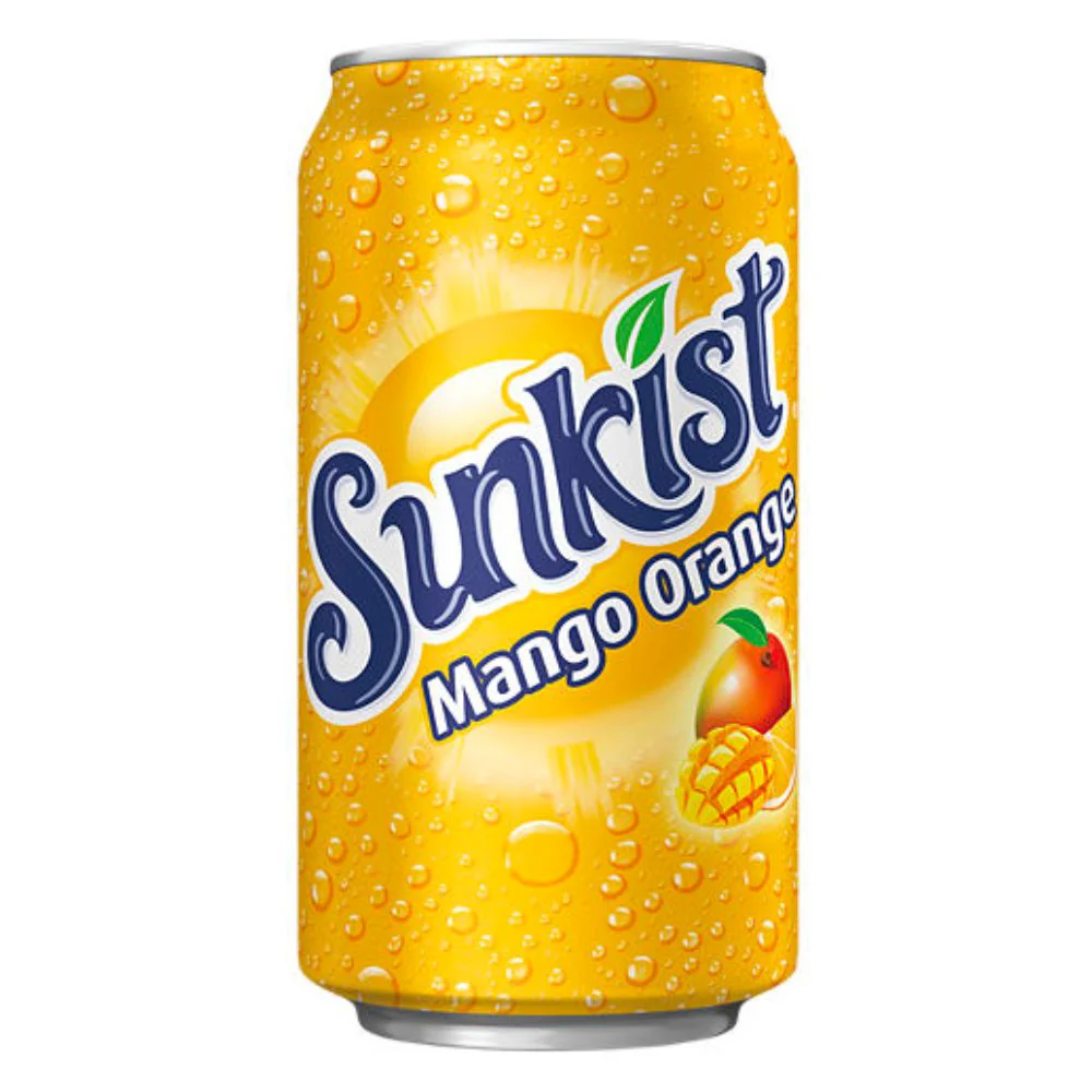 Sunkist Mango Orange, bevanda al gusto mango e arancia da 355ml