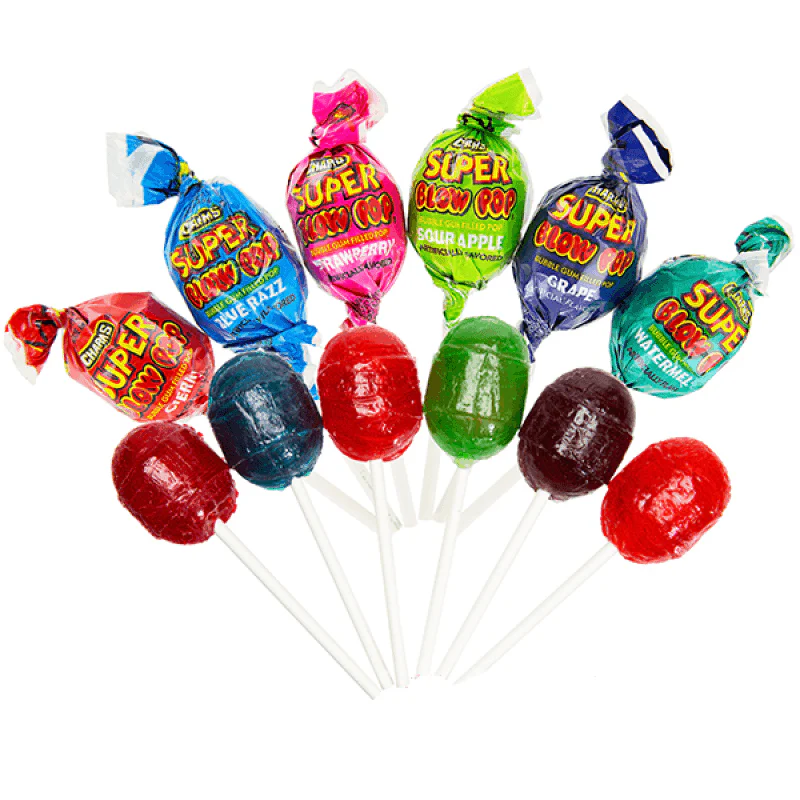 Charms Super Blow Pop, lecca lecca alla frutta da 20g