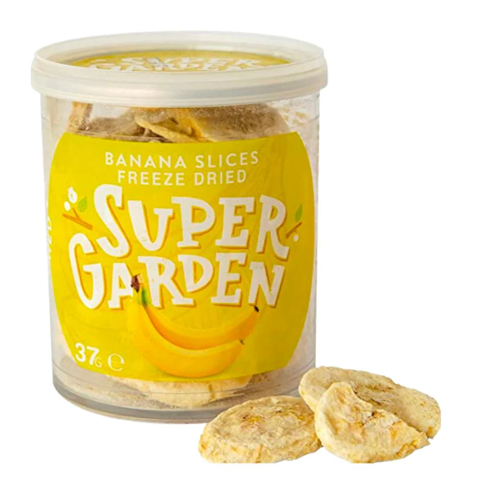 Super Garden Banana Sliced Freeze-Dried, fettine di banane liofilizzate da 37g