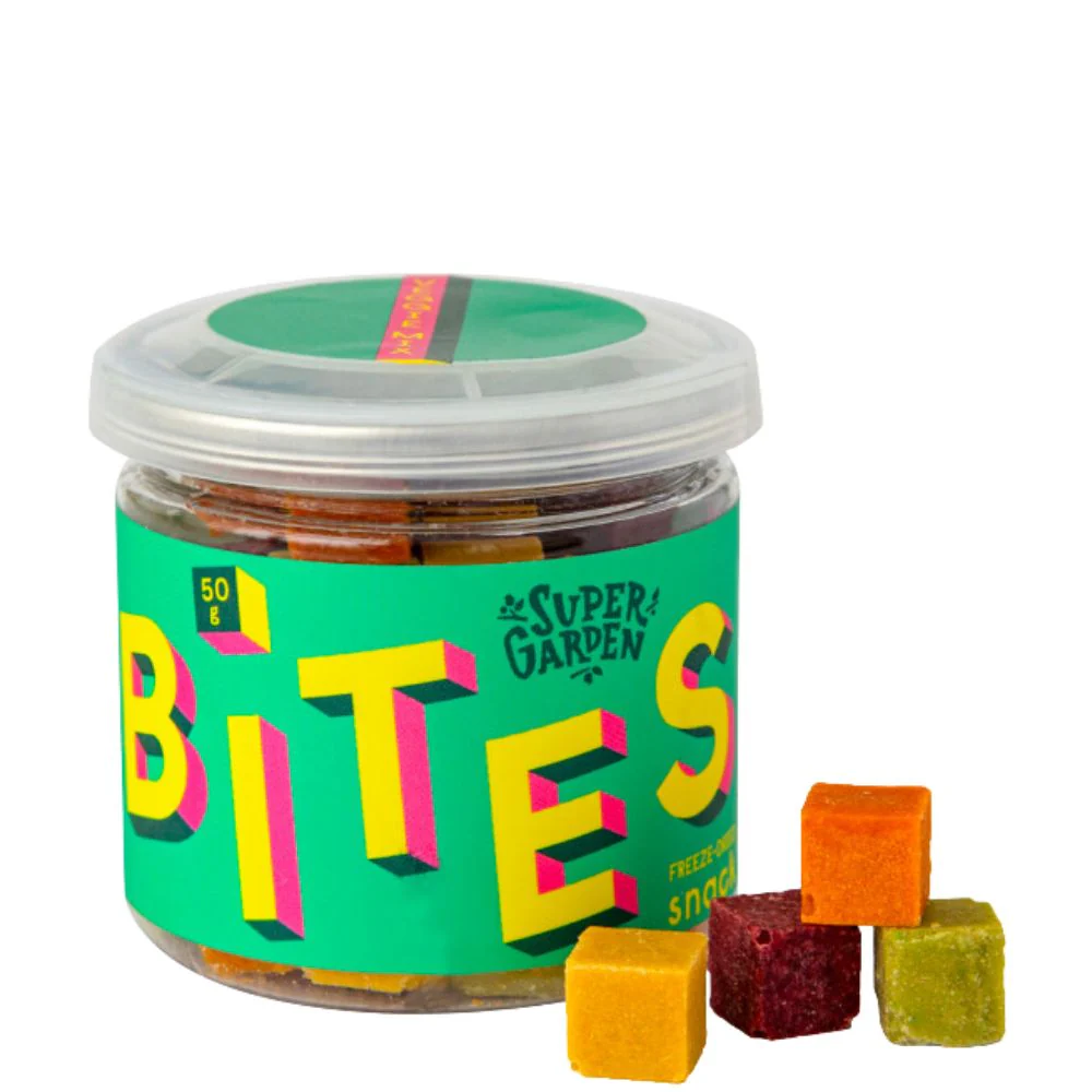 Super Garden Bites Freeze-Dried Snack Veggie Mix, mix di verdure liofilizzate da 50g