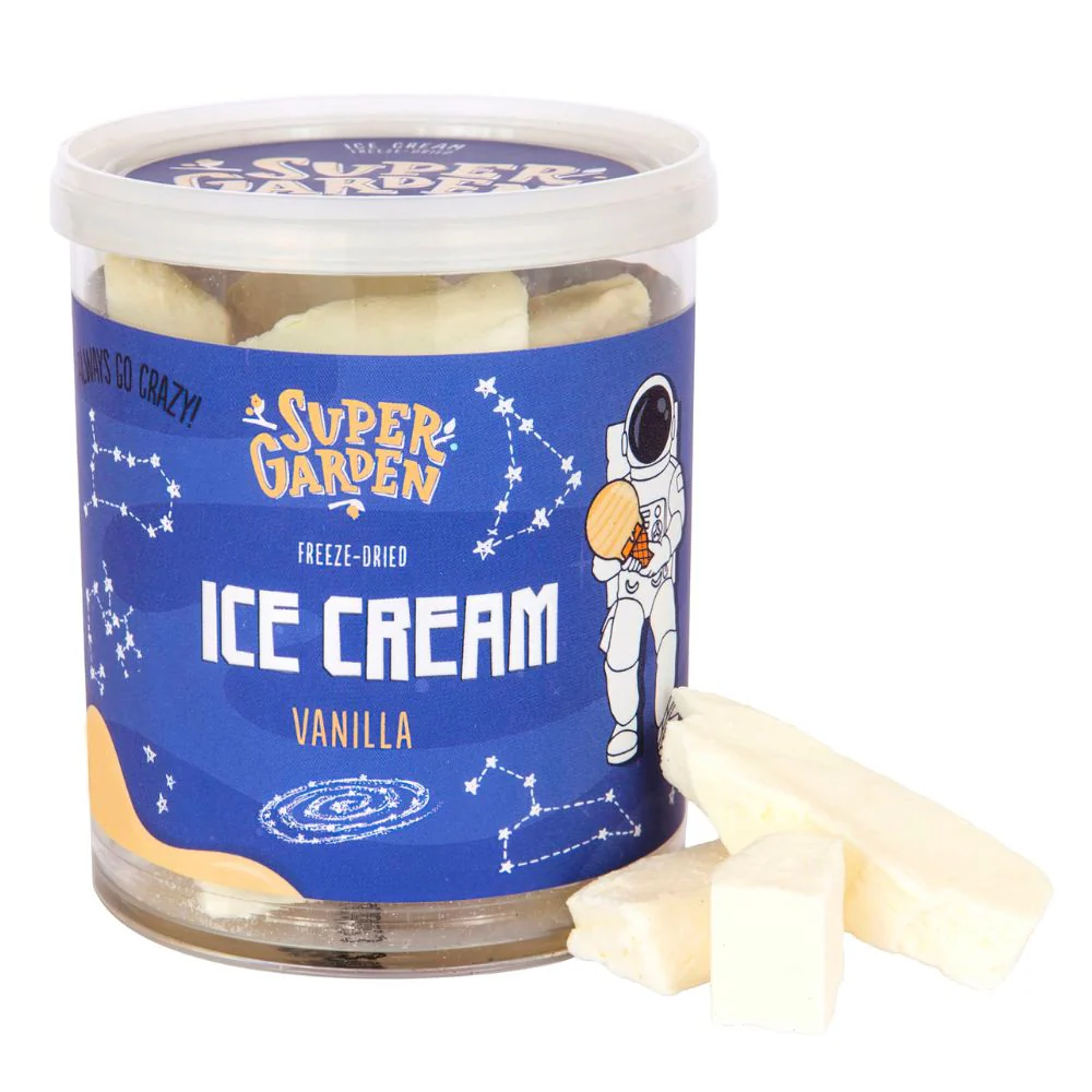 Super Garden Ice Cream Vanilla, gelato liofilizzato al gusto di vaniglia da 35g