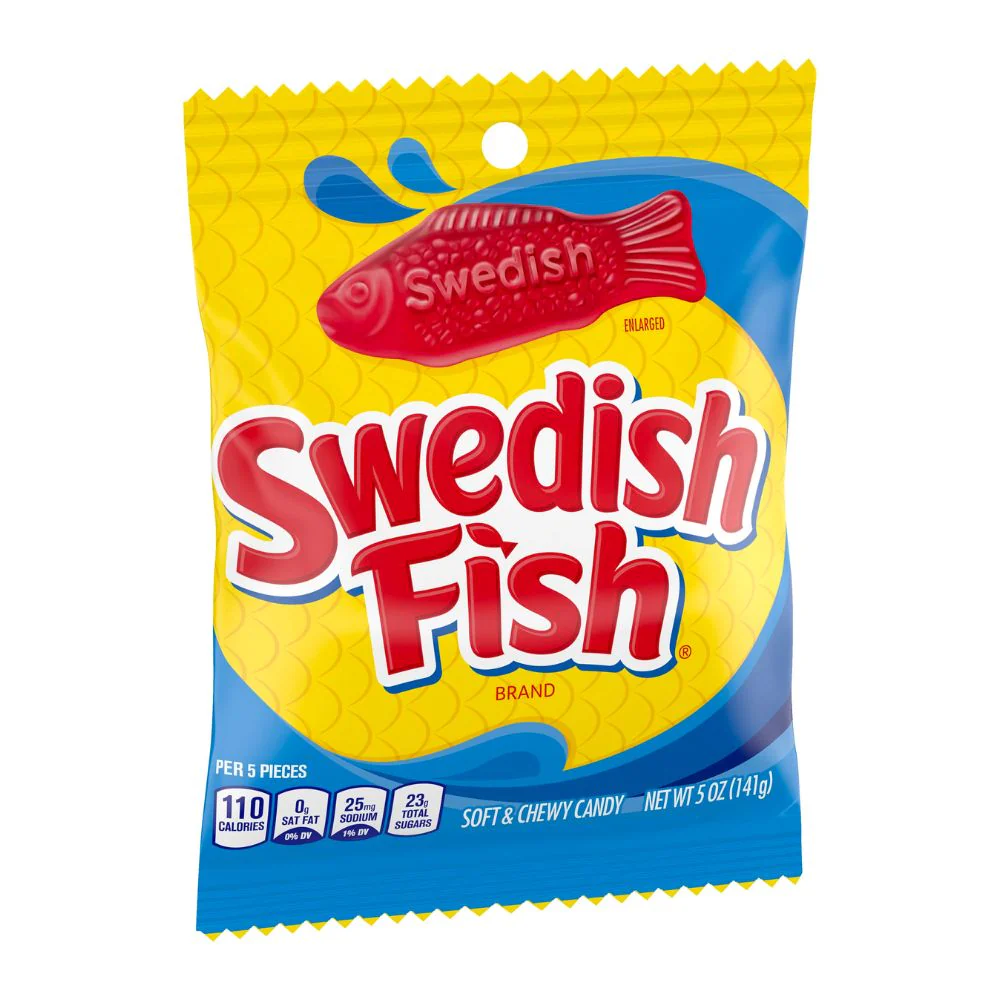 Swedish Fish, caramelle morbide al gusto di frutta da 141g