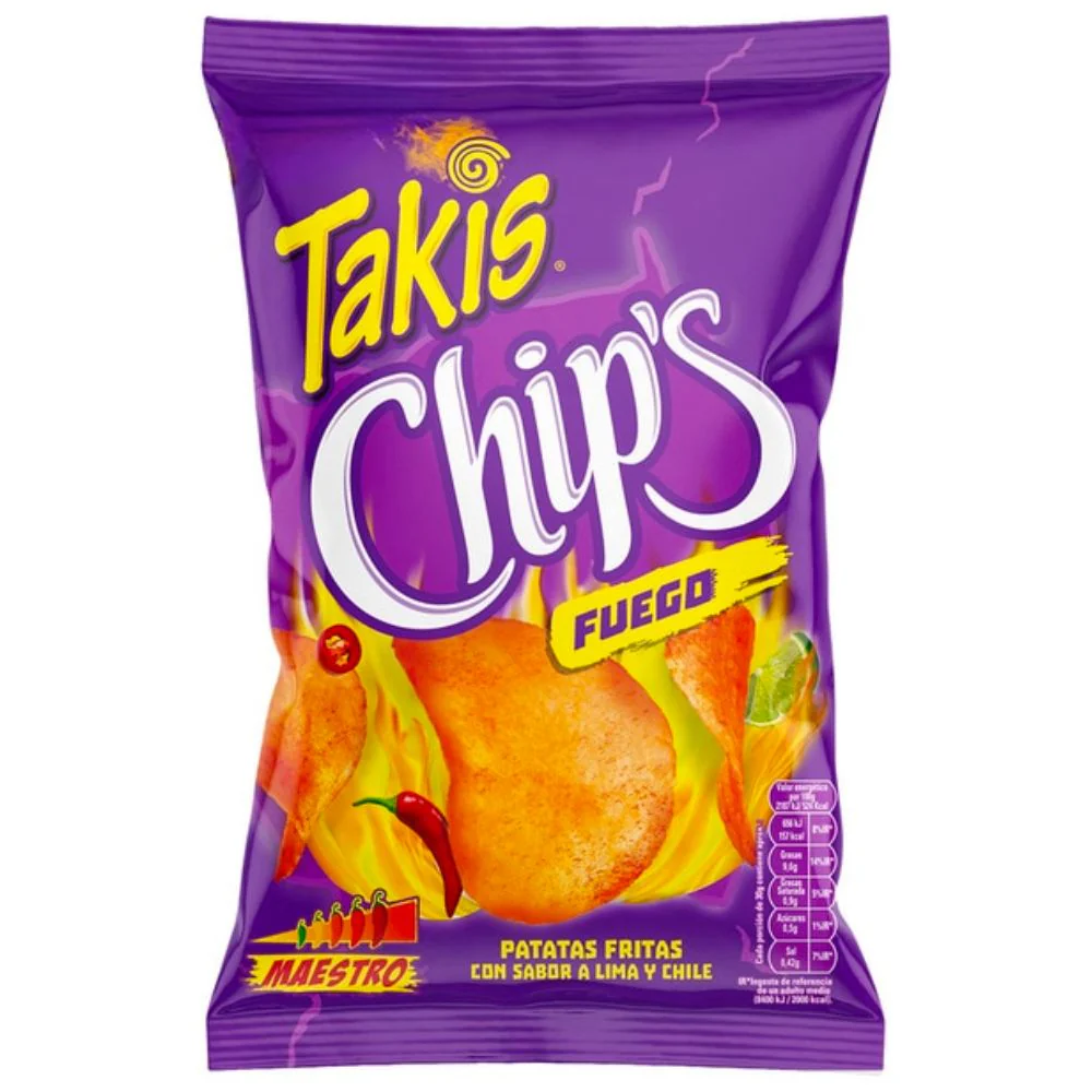 Takis Chips Hot Fuego, patatine al peperoncino piccante da 80g