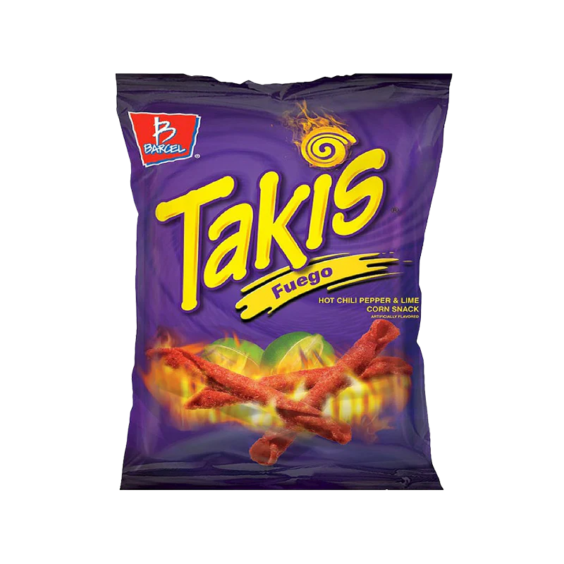 Takis Fuego Chips, riccioli di tortillas al lime e peperoncino piccante da 65gr