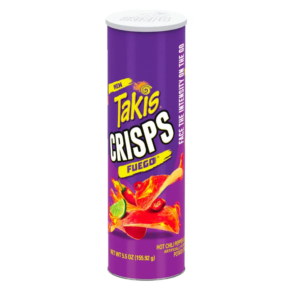 Takis Crisps Fuego, patatine al gusto di peperoncino e lime da 156g