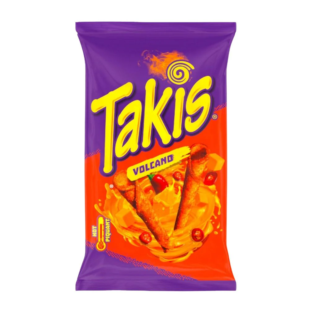 Takis TNT Queso Volcano, riccioli di tortillas piccanti al gusto di formaggio da 100g