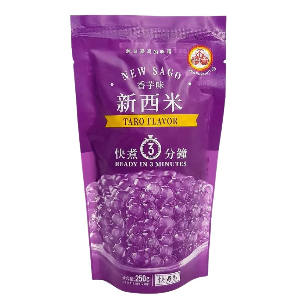 Tapioca Pearl Taro, perle di tapioca al gusto di taro da 250g