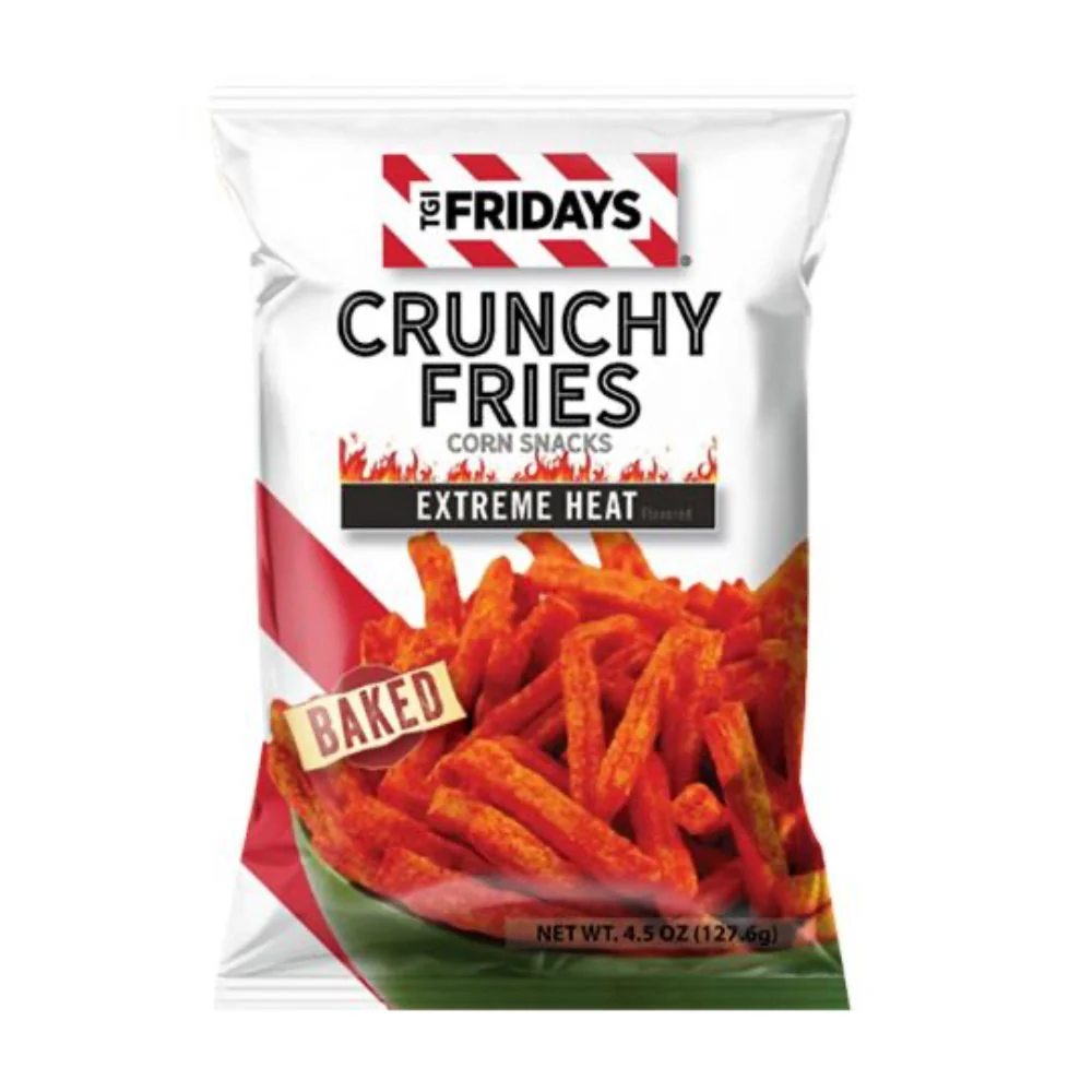 TGI Fridays Crunchy Fies Extreme Heat, patatine al formaggio piccante da 127.6g