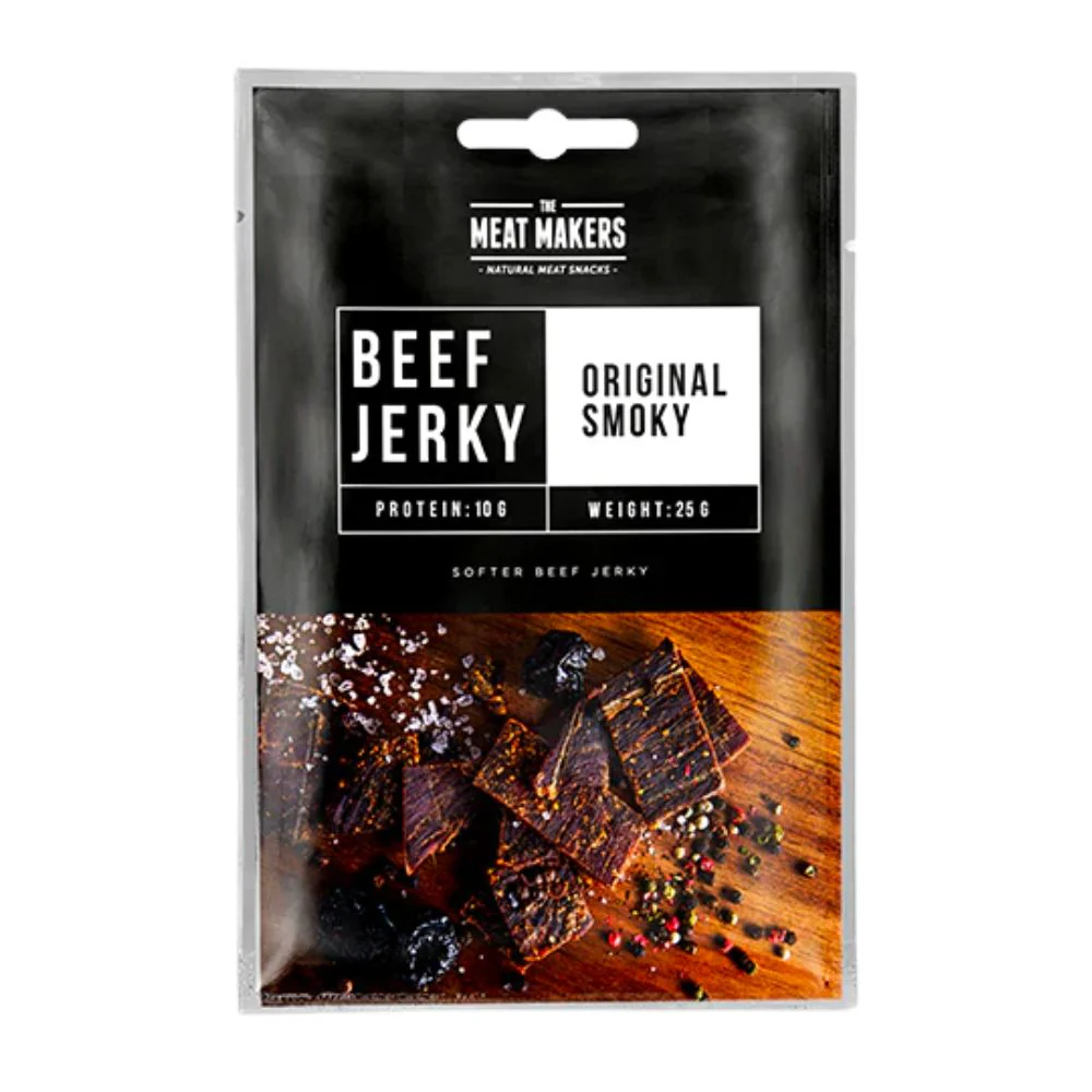 The Meat Makers Beef Jerky Original Smoky, carne secca affumicata da 25g