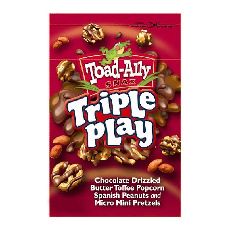 Toad-Ally Snax Triple Play, biscotti e pretzel al cioccolato da 85g