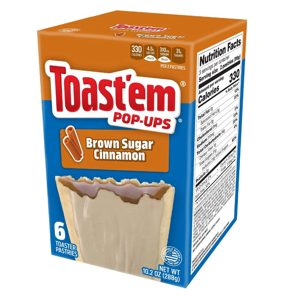 Toast'em Pop-Ups Frosted Brown Sugar Cinnamon, biscotti ripieni di cannella da 288g