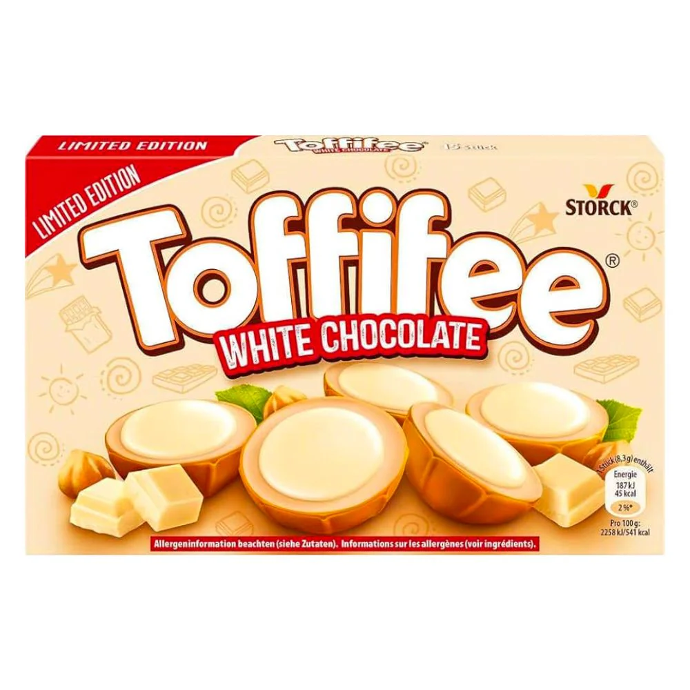 Toffifee White Chocolate, cioccolatini alla nocciola e cioccolato bianco da 125g