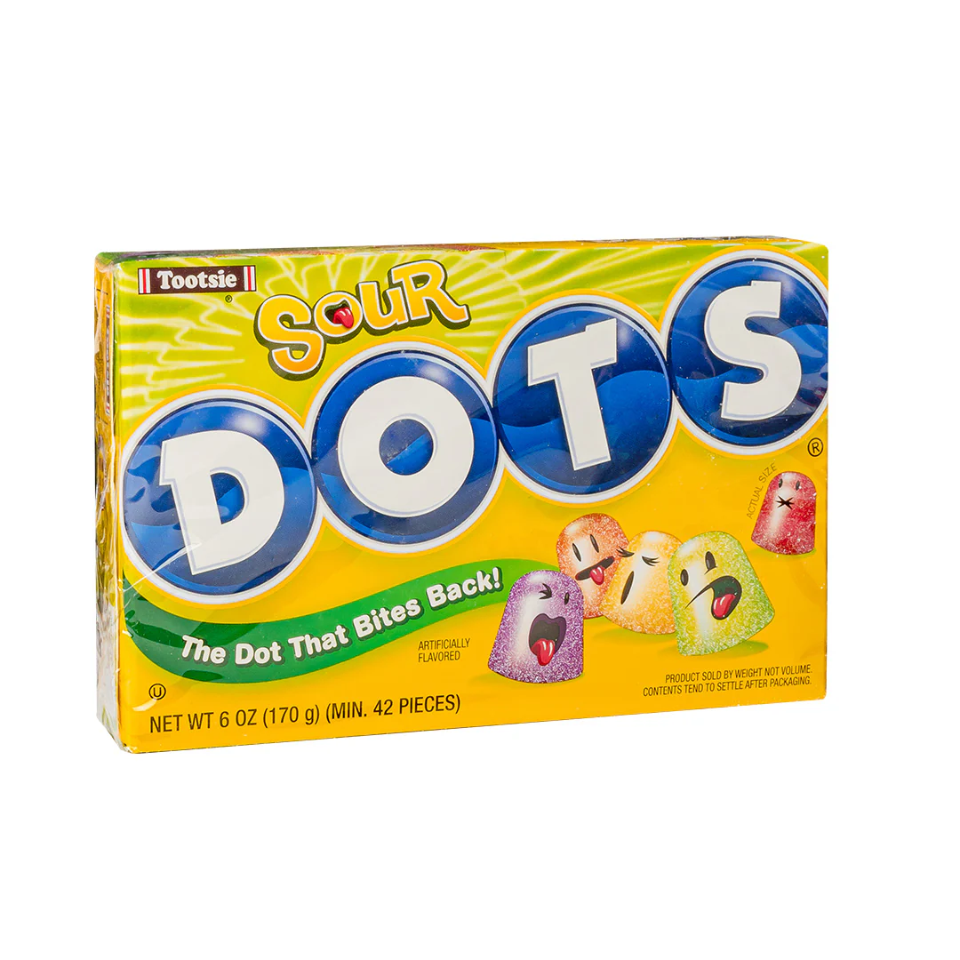 Tootsie Sour Dots, caramelle aspre al gusto frutta da 170g