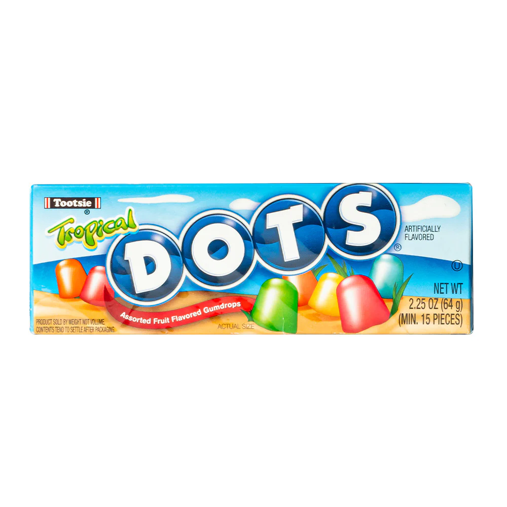 Tootsie Tropical Dots, caramelle alla frutta tropicale da 64g