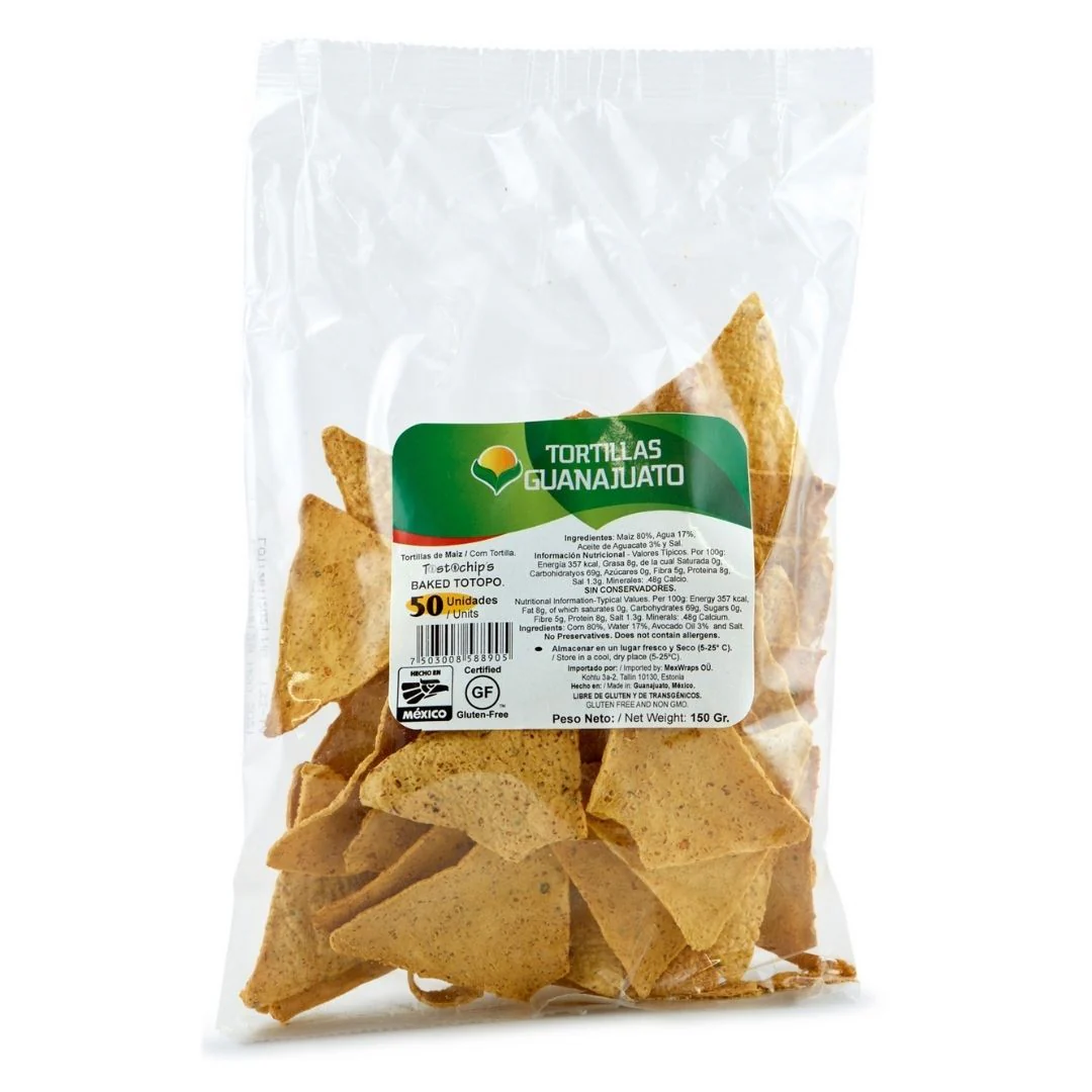 Tortillas Guanajuato, tortillas al mais da 150g
