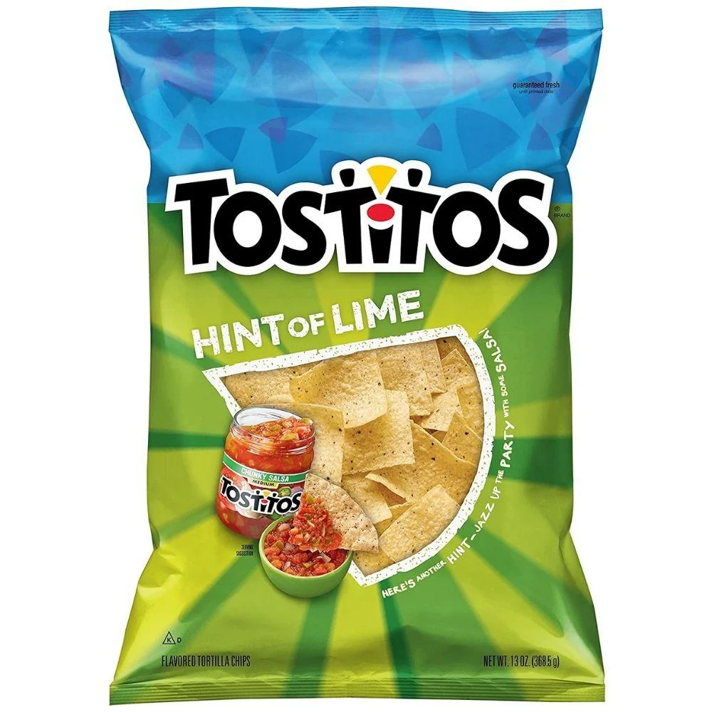 Tostitos Tortilla Chips Hint of Lime, tortillas al lime da 283.5g