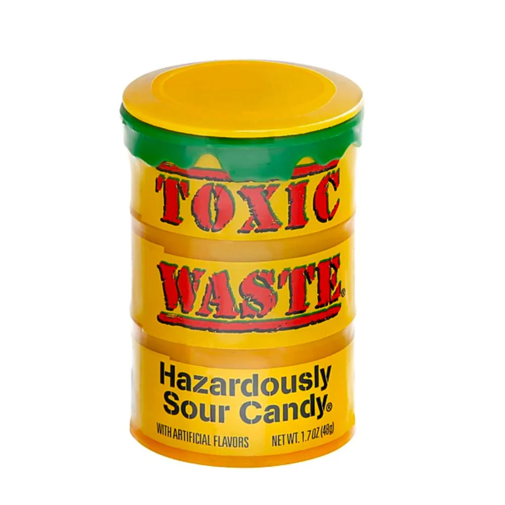 Toxic Waste Hazardously Sour Candy, caramelle aspre alla frutta da 48g