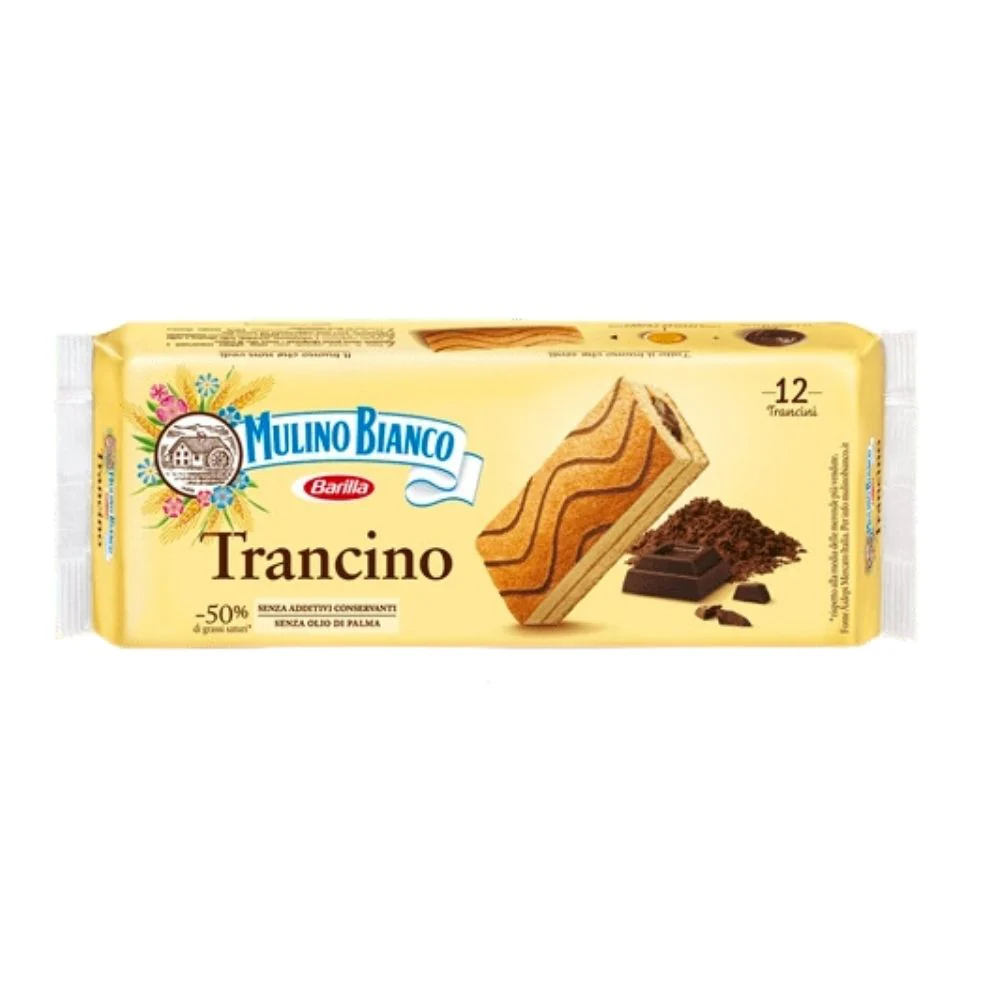 Trancino Mulino Bianco, merendine di pan di Spagna con crema al cacao da 296g
