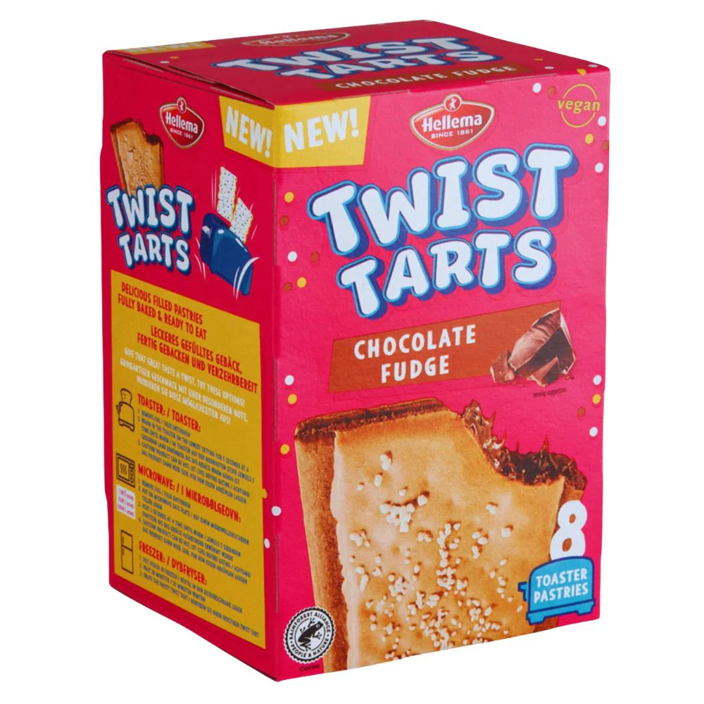 Twist Tarts Chocolate Fudge, biscotti al cacao ripieni di crema al cioccolato da 280g
