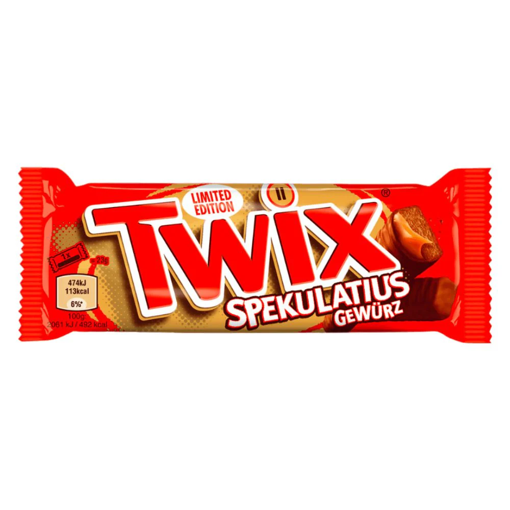 Twix Spekulatius, barretta di cioccolato e caramello al sapore di spezie da 46g