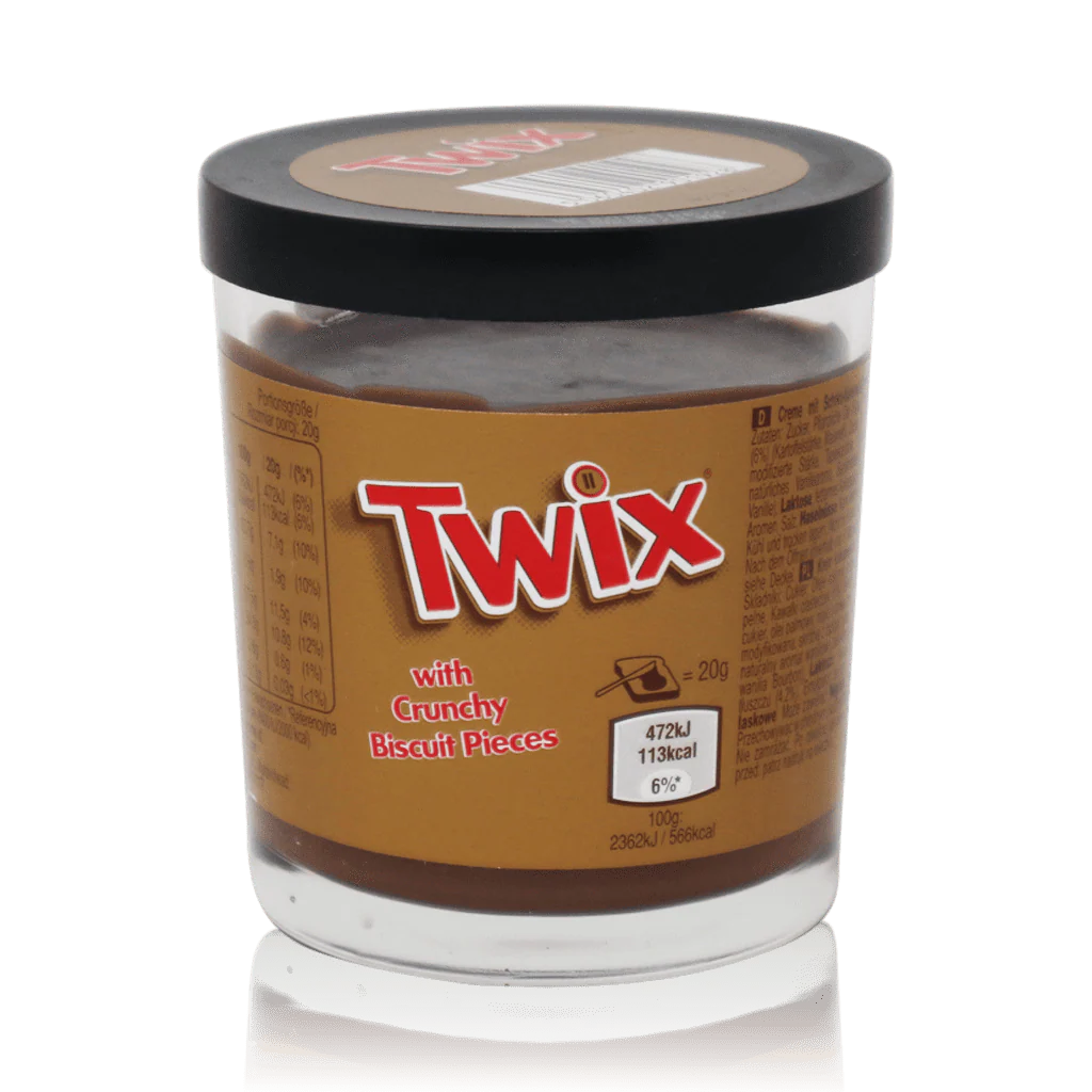Twix with Crunchy Bisciut Pieces, crema spalmabile al twix da 200g