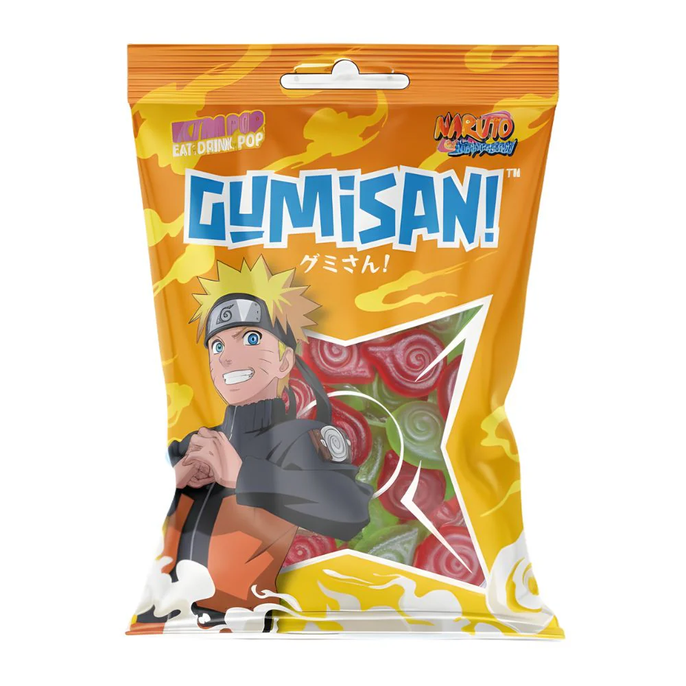 Ultra Pop Gumisan Naruto Gummy Candies, caramelle gommose al gusto di frutta da 180g
