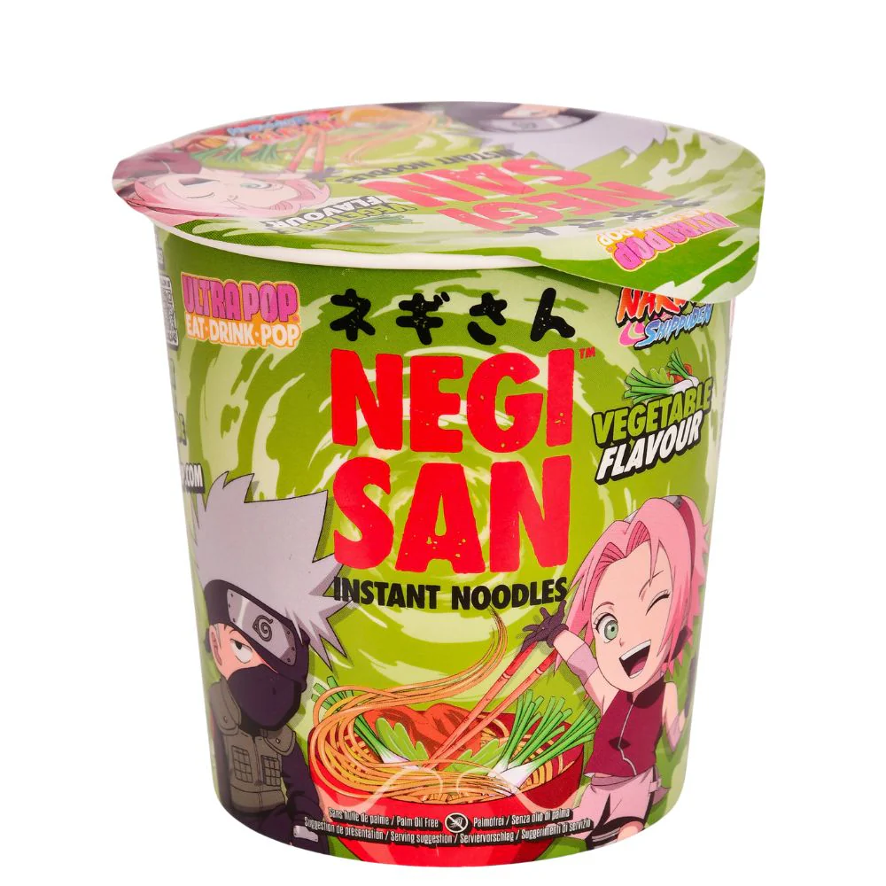 Naruto Ultra Pop Instant Noodles Vegetables Sakura and Kakashi, noodles al gusto di verdure da 65g