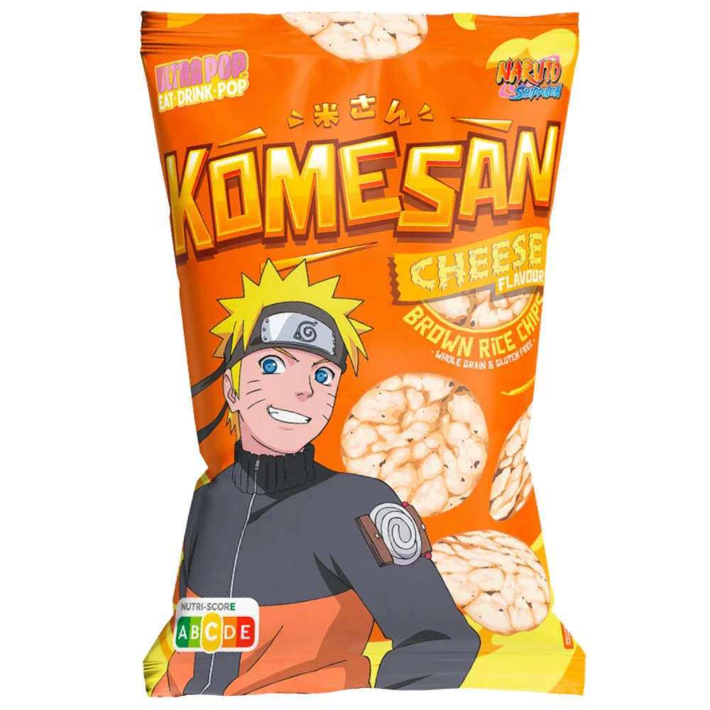 Ultra Pop Komesan Cheese Naruto, chips di riso al gusto di formaggio da 60g