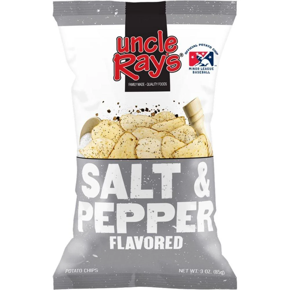 Uncle Ray's Salt and Pepper Flavored, patatine al sale e pepe da 120g