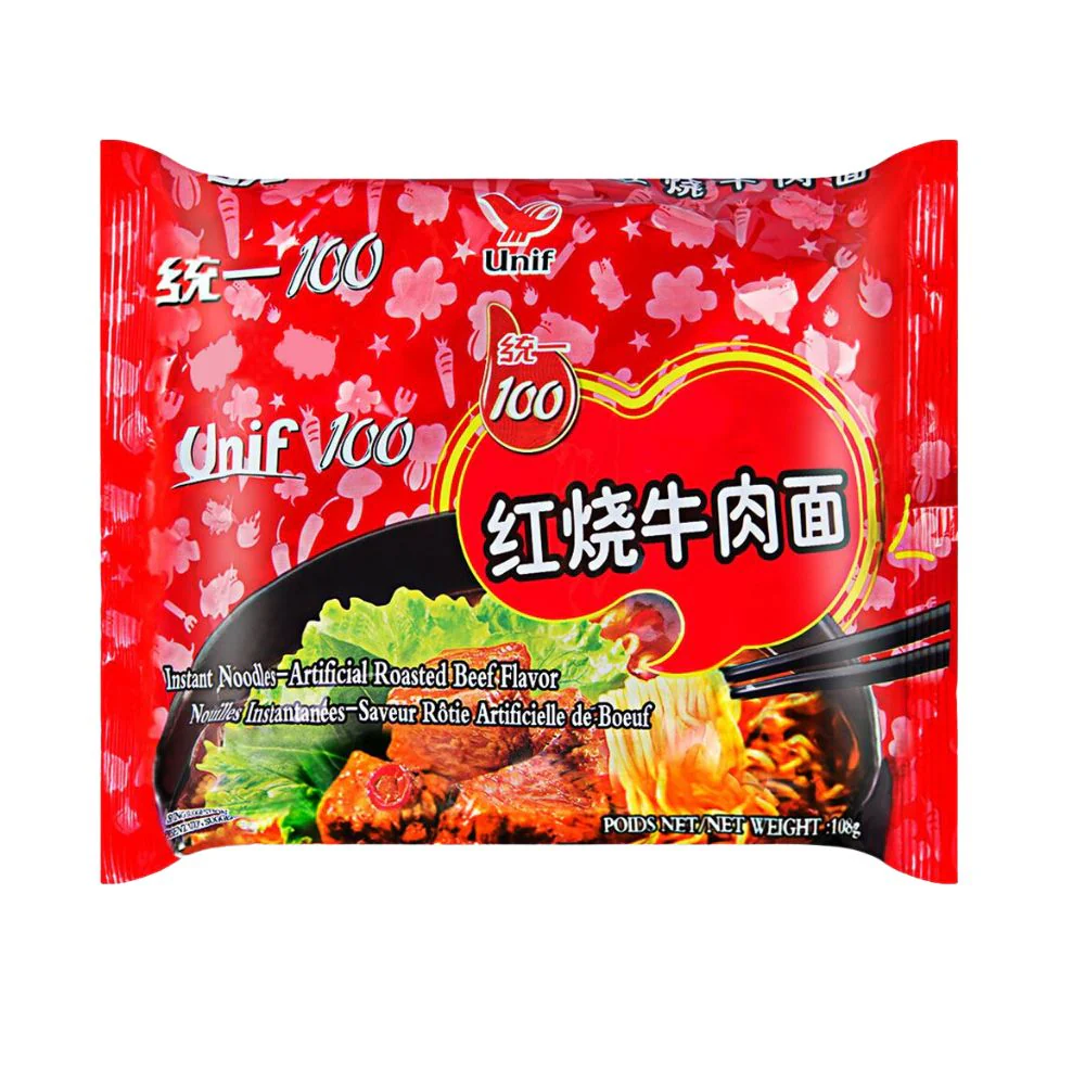 Unif Instant Noodles Beef, noodles al gusto di manzo brasato da 108g