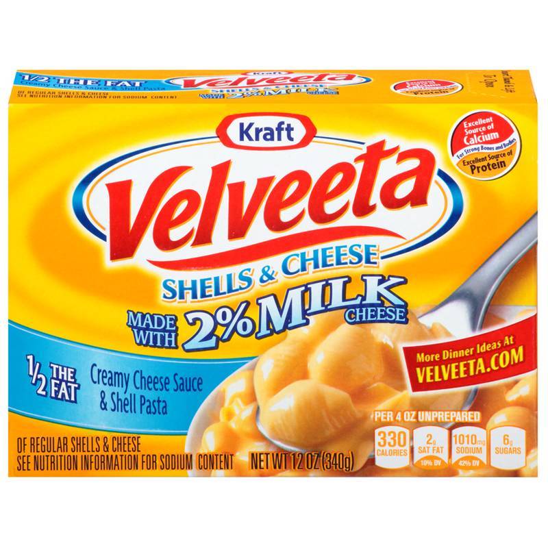 Velveeta Shells and Cheese, preparato per maccaroni al formaggio da 340g