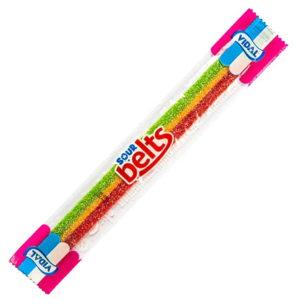Vidal Sour Belts Watermelon, caramella al gusto aspro di anguria da 9g