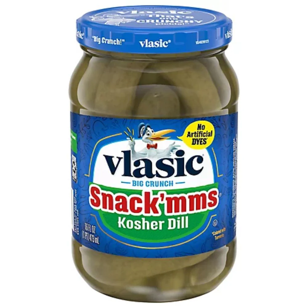 Vlasic Snack'mms Sweet Kosher Dill, cetrioli sott'aceto al gusto di aneto da 473ml