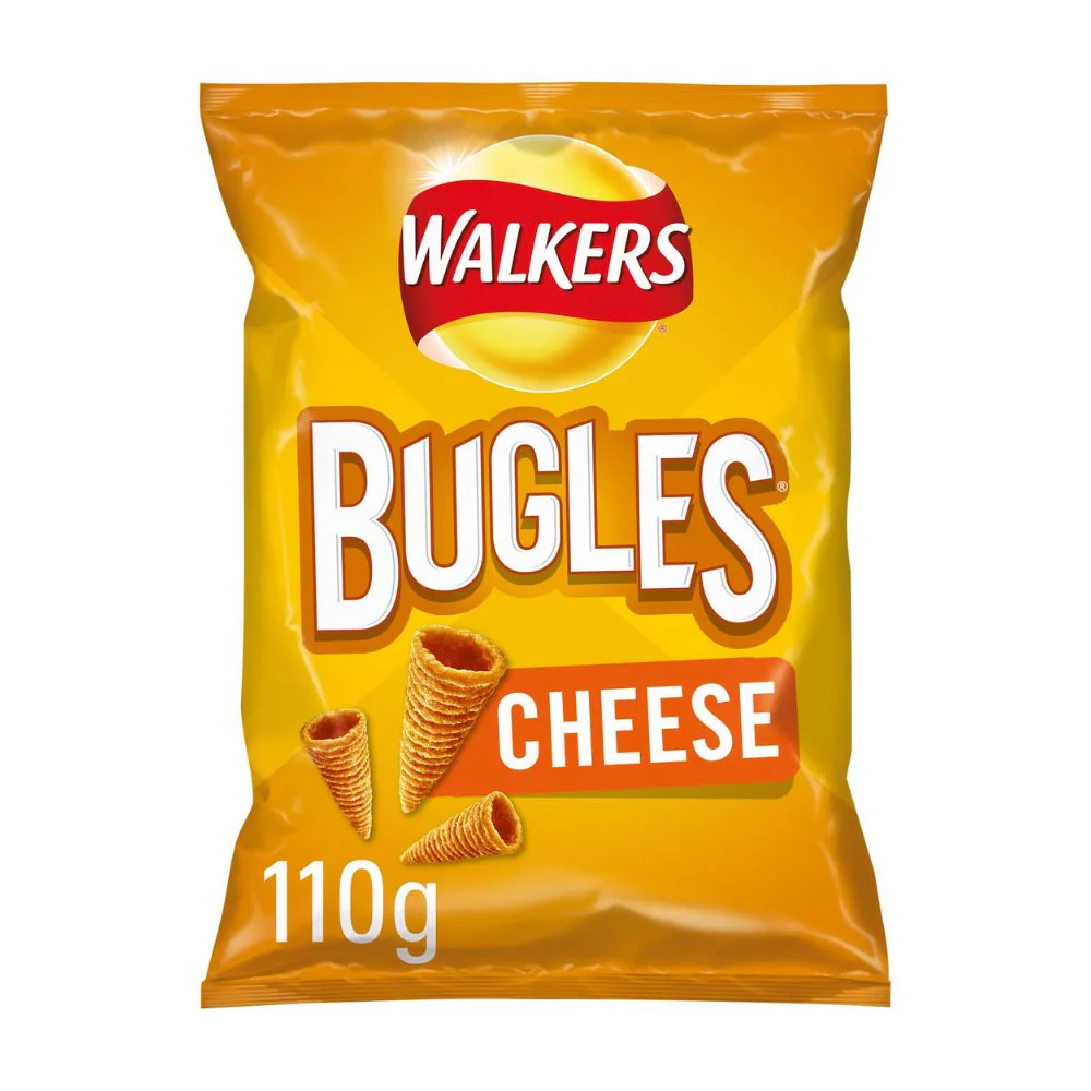 Walkers Bugles Cheese, patate di mais al formaggio da 110g