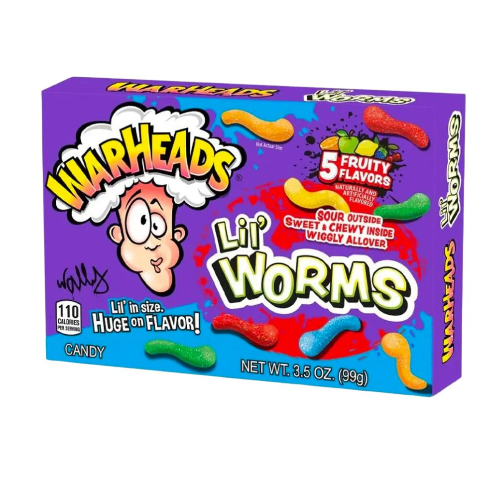 Warheads Lil' Worms, caramelle aspre alla frutta da 99g