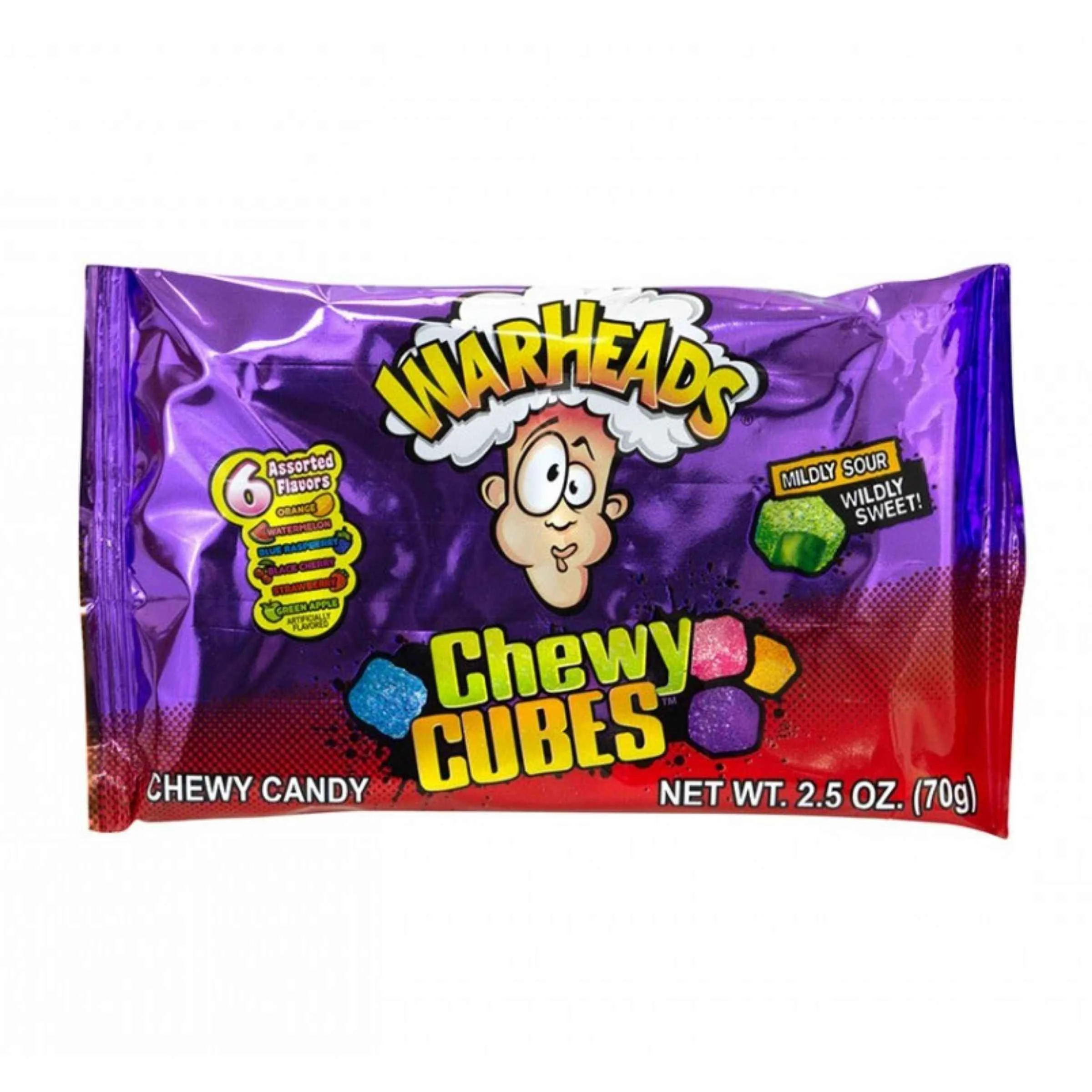 Warheads Chewy Cubes, caramelle aspre alla frutta da 70g