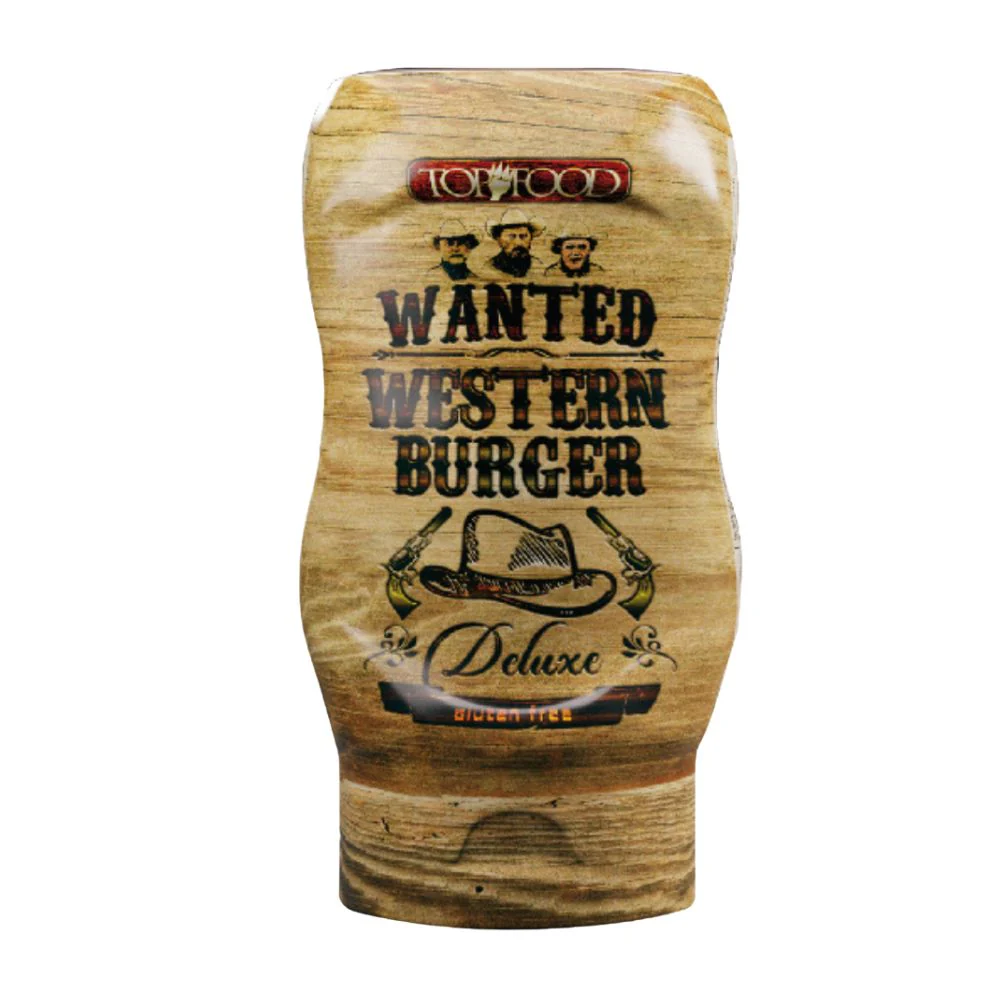 Top Food Western Burger Sauce Deluxe, salsa a base di maionese con pomodoro e nota affumicata da 260g