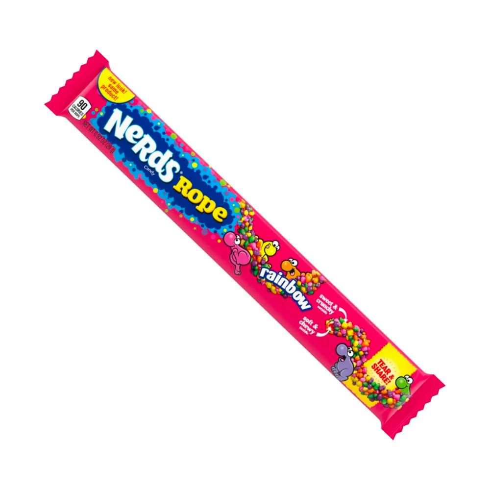 Wonka Nerds Rainbow Rope, caramelle alla frutta da 26g