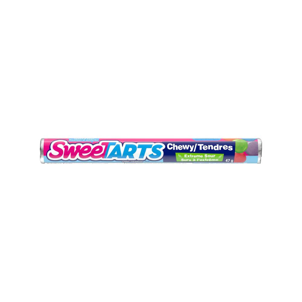 Wonka SweetArts Chewy Extreme Sour, caramelle aspre alla frutta da 46.8g