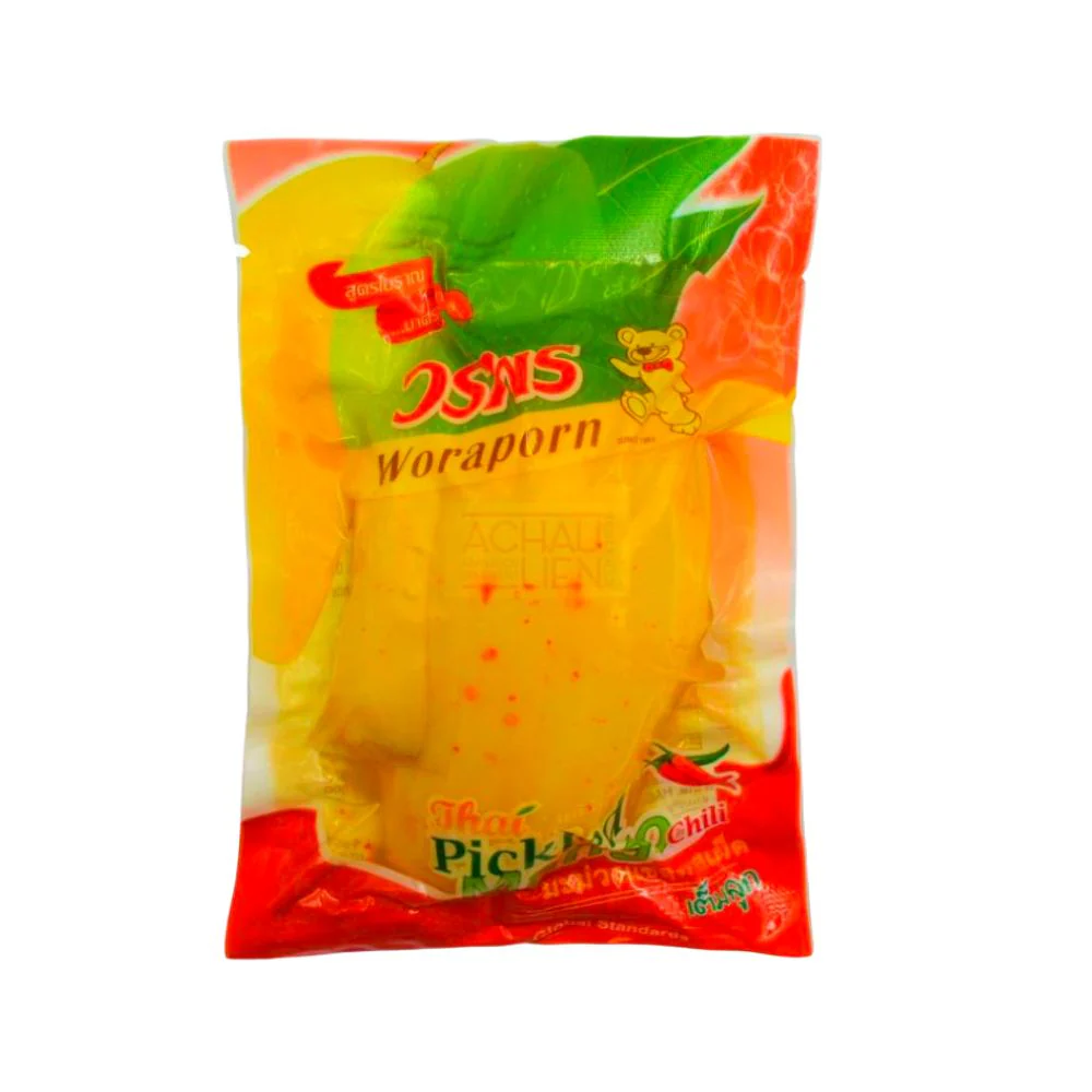 Woraporn Thai Pickled Mangowith Chili, mango sott'acqua piccante da 180g