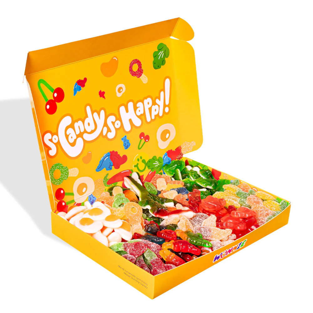 Wunnie box "Smile", scatola di caramelle gommose da comporre con i tuoi gusti preferiti - 1 kg