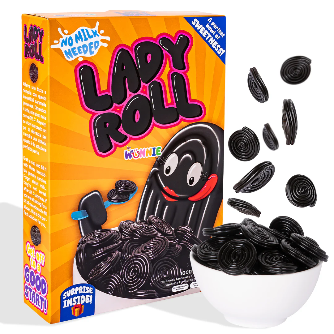 Wunnie Lady Roll, scatola di liquirizie da 1kg