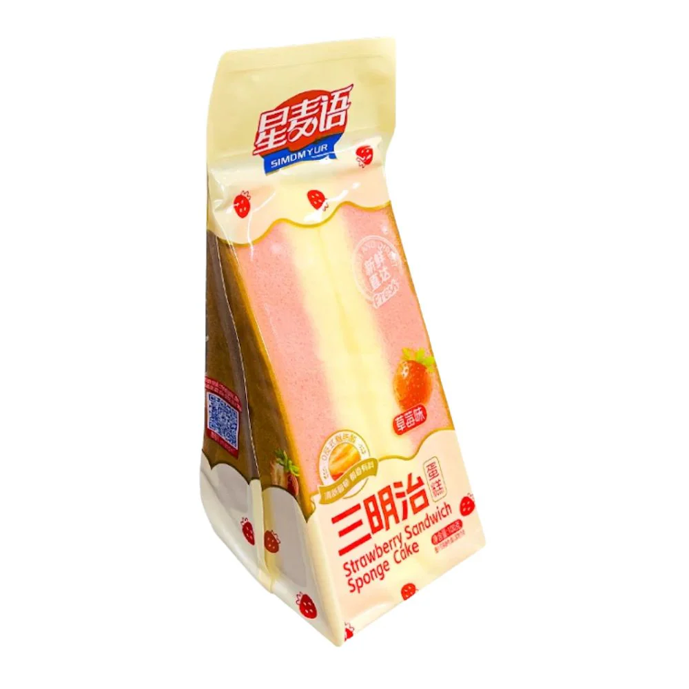 Xing Mai Yu Strawberry Flavoured Sandwich Cake, torta al gusto di fragola ripiena da 100g