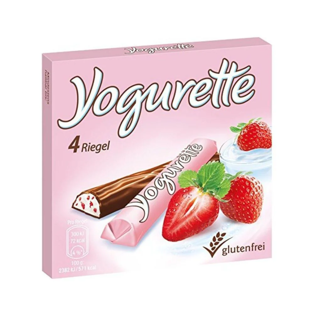 Yogurette, barretta al cioccolato ripiena di yogurt alle fragole da 50g
