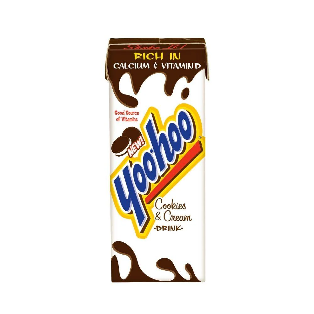 Yoo Hoo Cookies & Creme Drink, bevanda al cioccolato bianco e biscotti da 192ml